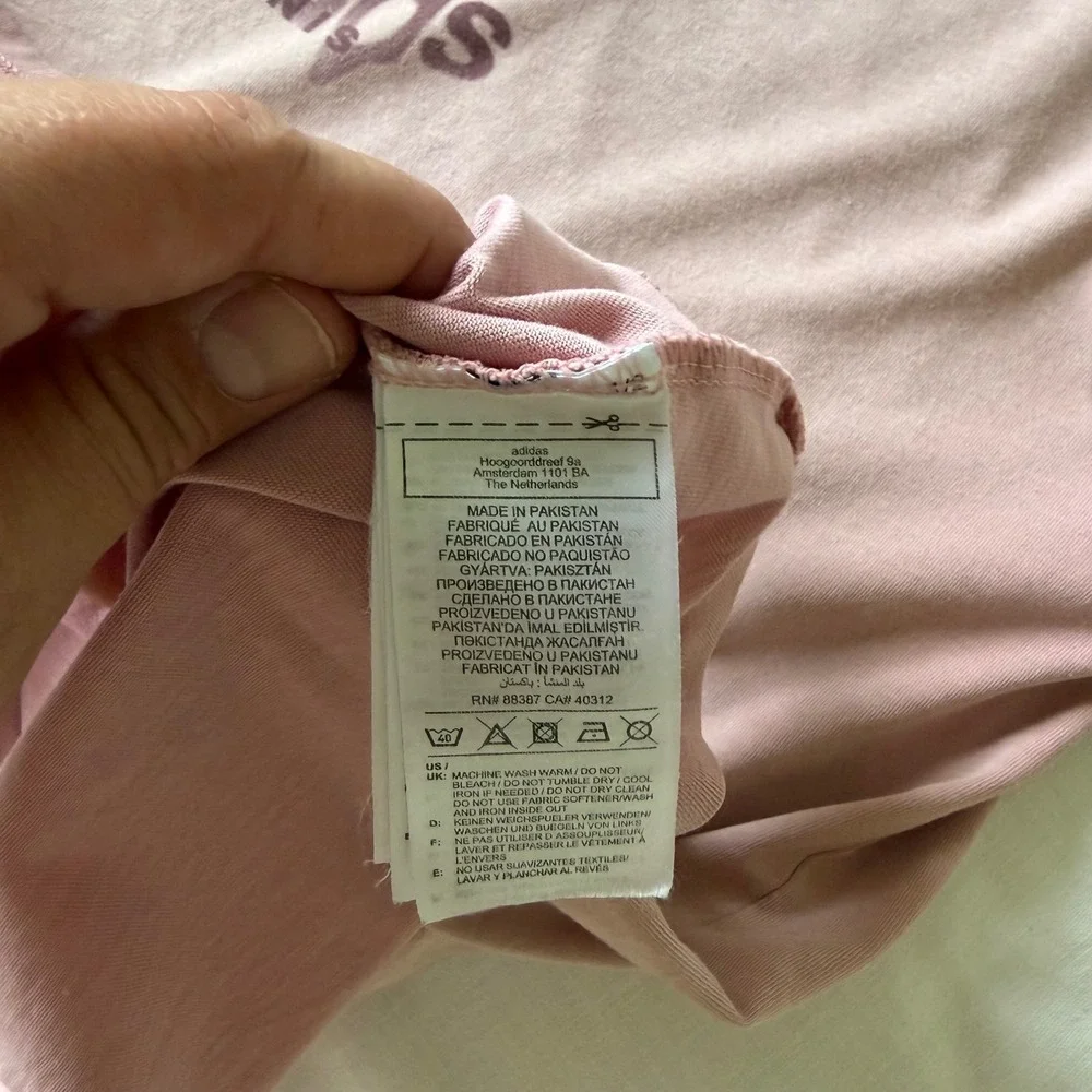 Adidas Tennis Pink Game Sweat Match T-Shirt Large Parley Distressed